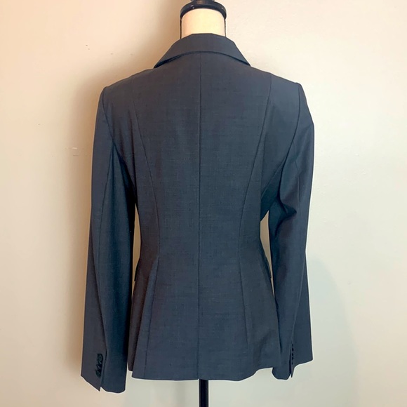 Ann Taylor Virgin Wool Charcoal Blazer Size 10 - Picture 3 of 9